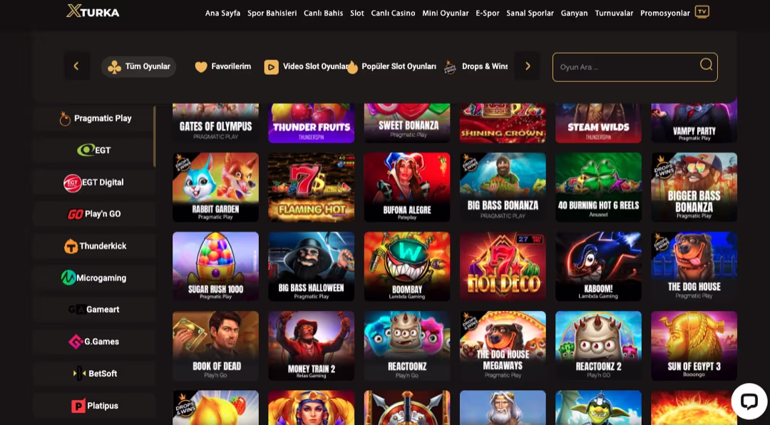 Xturka canlı casino oyunları